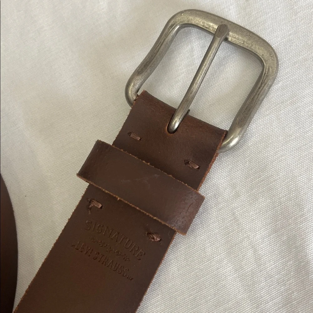 Levi Strauss Signature Brown Leather Belt Men’s Size 34/35 1.5” Width